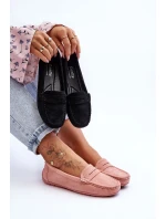 Dámské semišové mokasíny světle růžové Lenvie