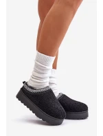 Dámské Sněhule Na Platformě S Vyšíváním Černé Tirissa