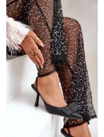 Lesklé Lodičky S Mašlí Černé Gredan