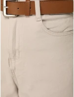 Dámské džíny mom fit s vysokým pasem a páskem béžové FashionStreet UY2918