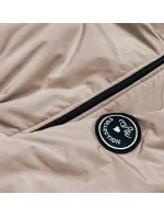 Dámská oversize bunda parka v cappuccino barvě (B8080-12) Dámská oversize bunda parka v cappuccino barvě (B8080-12)