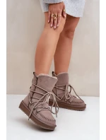 Dámské Sněhule Z Přírodní Semiše D.Franklin DFSH375004 Taupe