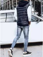 Pánská prošívaná modrá vesta FashionStreet TX4094