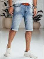 Pánské modré džínové šortky s páskem FashionStreet SX2564