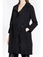 Tenký černý dámský kabát (AG5-011)