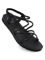 Dámské římské sandály Filippo se zirkony černé DS6884