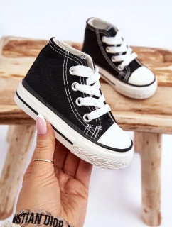 Dětské Vysoké Tenisky Černé Filemon