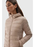 Dámská Péřová Bunda S Kapucí 4F Béžová 4FWAW24TDJAF468-83S