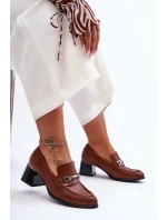 Pohodlné Kožené Lodičky Hnědé Damira Pohodlné Kožené Lodičky Hnědé Damira