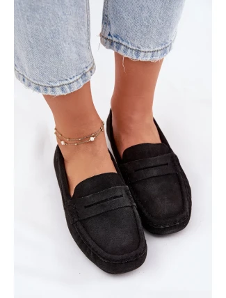 Dámské mokasíny z broušené kůže Big Star – černé Dámské mokasíny z broušené kůže Big Star – černé