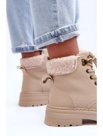 Dámské kožené trapery světle béžové Jette