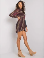 Šaty DHJ SK 15265.90 tmavě hnědá