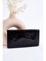 Dámská velká kožená peněženka s zipem Černá Shiness