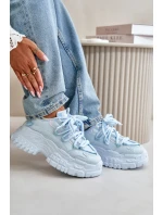 Dámské tenisky na masivní podrážce modré Nevela