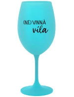 (NE)VINNÁ VÍLA - tyrkysová sklenice na víno 350 ml (NE)VINNÁ VÍLA - tyrkysová sklenice na víno 350 ml