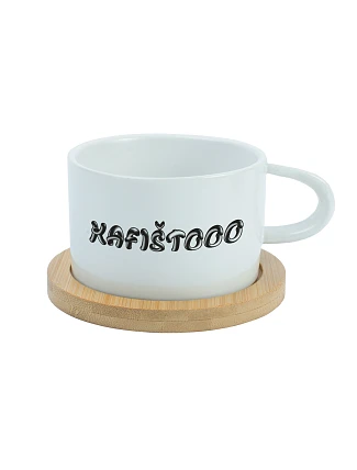 KAFIŠTOOO - bílý hrníček makronka 200 ml KAFIŠTOOO - bílý hrníček makronka 200 ml