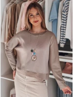 Dámská máslová oversize halenka s přívěskem NUBISS ash FashionStreet RY2800