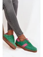 Semišové dámské tenisky Vinceza 79576 zelené