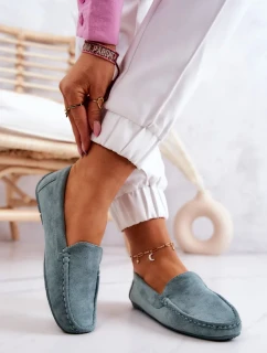 Dámské Semišové Mokasíny máta Morreno