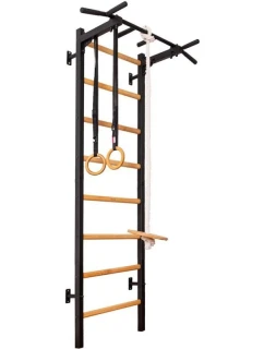 DŘEVĚNÝ KOVOVÝ GYMNASTICKÝ ŽEBŘÍK S DŘEVĚNOU HRAZDOU A PŘÍSLUŠENSTVÍM BENCHK 221B A076