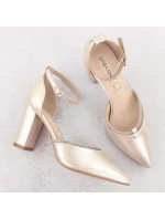 Dámské vestavěné ažurové sandály béžové Sabatina