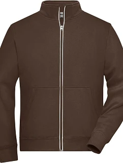 Daiber JN 1810 Pánská pracovní mikina Doubleface - Solid 02.1810 brown