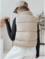 Dámská prošívaná vesta URBANELLE béžová FashionStreet TY4973 Dámská prošívaná vesta URBANELLE béžová FashionStreet TY4973
