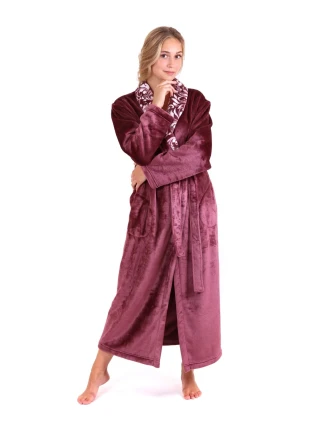 Dámský župan Flora 2556 4853 mauve wine - Vestis Dámský župan Flora 2556 4853 mauve wine - Vestis