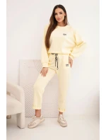 Dámská souprava z viskózy s mikinou a kalhotami žlutý Dámská souprava z viskózy s mikinou a kalhotami žlutý