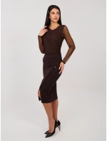 Sukně RV SD 7847.80 tmavě hnědá