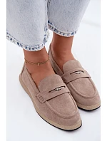Dámské mokasíny z imitace semiše Vinceza Béžové