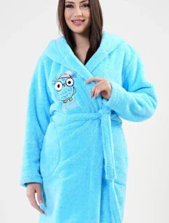 Dámský župan krátký s kapucí Sova