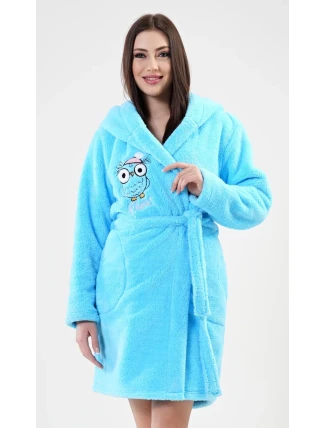 Dámský župan krátký s kapucí Sova Dámský župan krátký s kapucí Sova