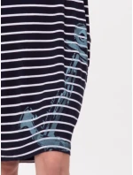 Dámské šaty 708 Námořnická modrá/bílá - Look