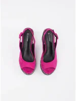 Dámské sandály na klínku FL1628 Fuchsie - GOODIN Dámské sandály na klínku FL1628 Fuchsie - GOODIN