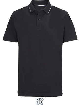 NEOBLU Orel Unisex piqué polo z těžké bavlny 24.4337 deep black NEOBLU Orel Unisex piqué polo z těžké bavlny 24.4337 deep black