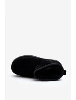 Módní semišové nízké sněhule Černá Nucca Módní semišové nízké sněhule Černá Nucca