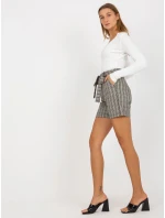 Dámské šortky LK SN 506942 2.15 béžové a bílé