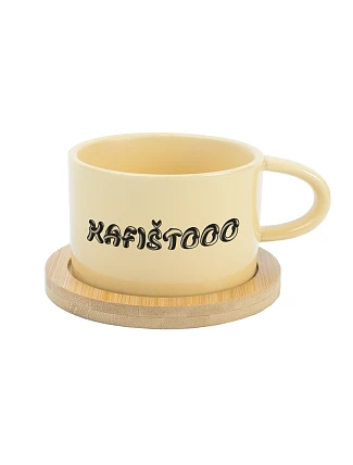 KAFIŠTOOO - žlutý hrníček makronka 200 ml KAFIŠTOOO - žlutý hrníček makronka 200 ml