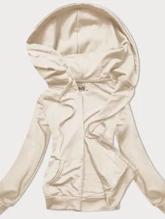 Dámská rozepínací mikina v barvě ecru 68W08- J.Style