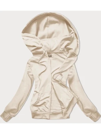 Dámská rozepínací mikina v barvě ecru 68W08- J.Style