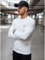 FashionStreet pánské bílé tričko s dlouhým rukávem LX0564 FashionStreet pánské bílé tričko s dlouhým rukávem LX0564