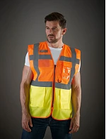 Yoko HVW 820 Hi-Vis síťovaná bezpečnostní vesta 79.W820 red/hi vis yellow Yoko HVW 820 Hi-Vis síťovaná bezpečnostní vesta 79.W820 red/hi vis yellow