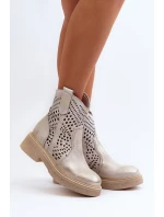 Dámské kůže Díra Botky kovbojka Zlaté Lewski 3305/2