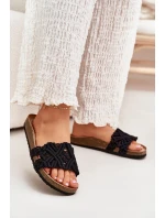 Dámské Pantofle Na Korek Platformě Černé Timaxrre