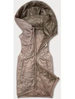 Perleťově růžová dámská vesta se stahovacím lemem na spodním okraji S'West (B8341-51)