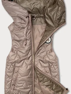 Perleťově růžová dámská vesta se stahovacím lemem na spodním okraji S'West (B8341-51)