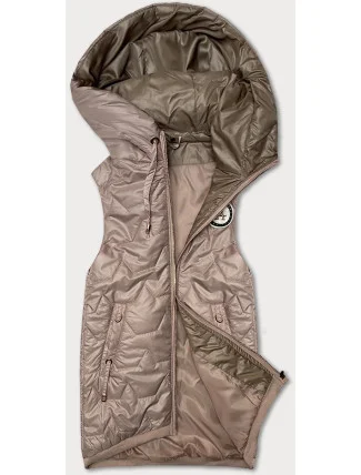 Perleťově růžová dámská vesta se stahovacím lemem na spodním okraji S'West (B8341-51)