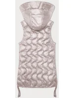 Perleťově růžová dámská vesta s ozdobným prošíváním S'West (B8337-51)