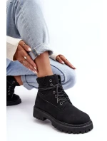 Dámské zateplené kotníkové boty černé Cross Jeans MM2R4012C